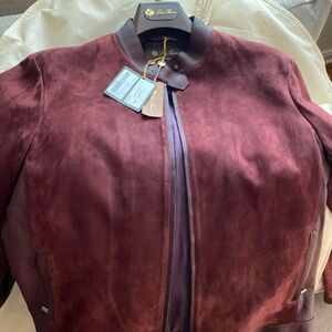 Loro Piana Burgundy Suede Jacket